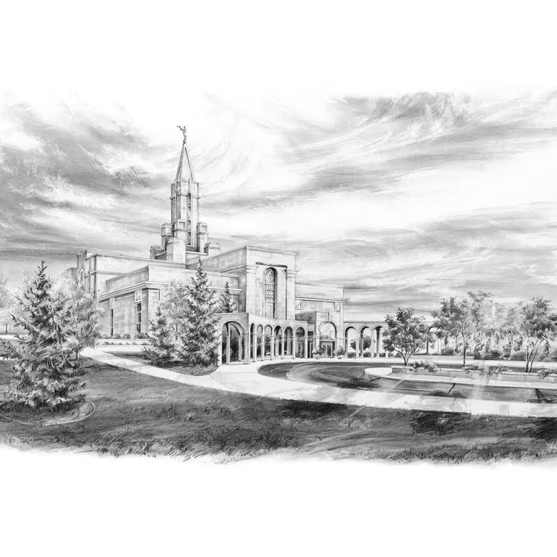 Bountiful Temple Drawing - Beacon of Light